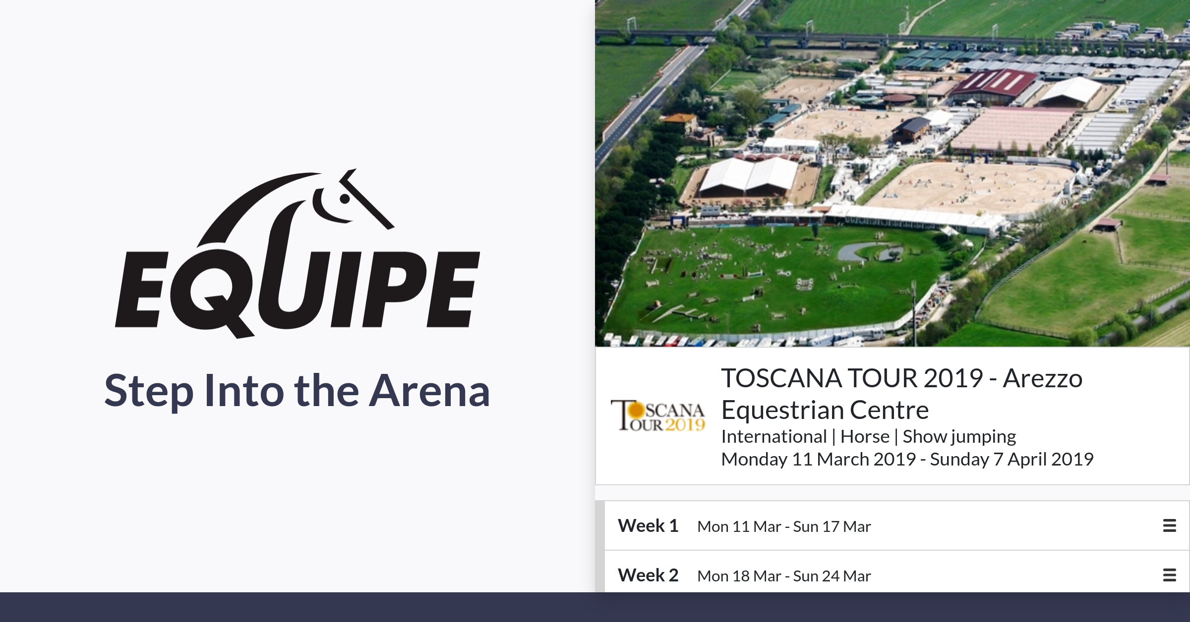 TOSCANA TOUR 2019 Arezzo Equestrian Centre