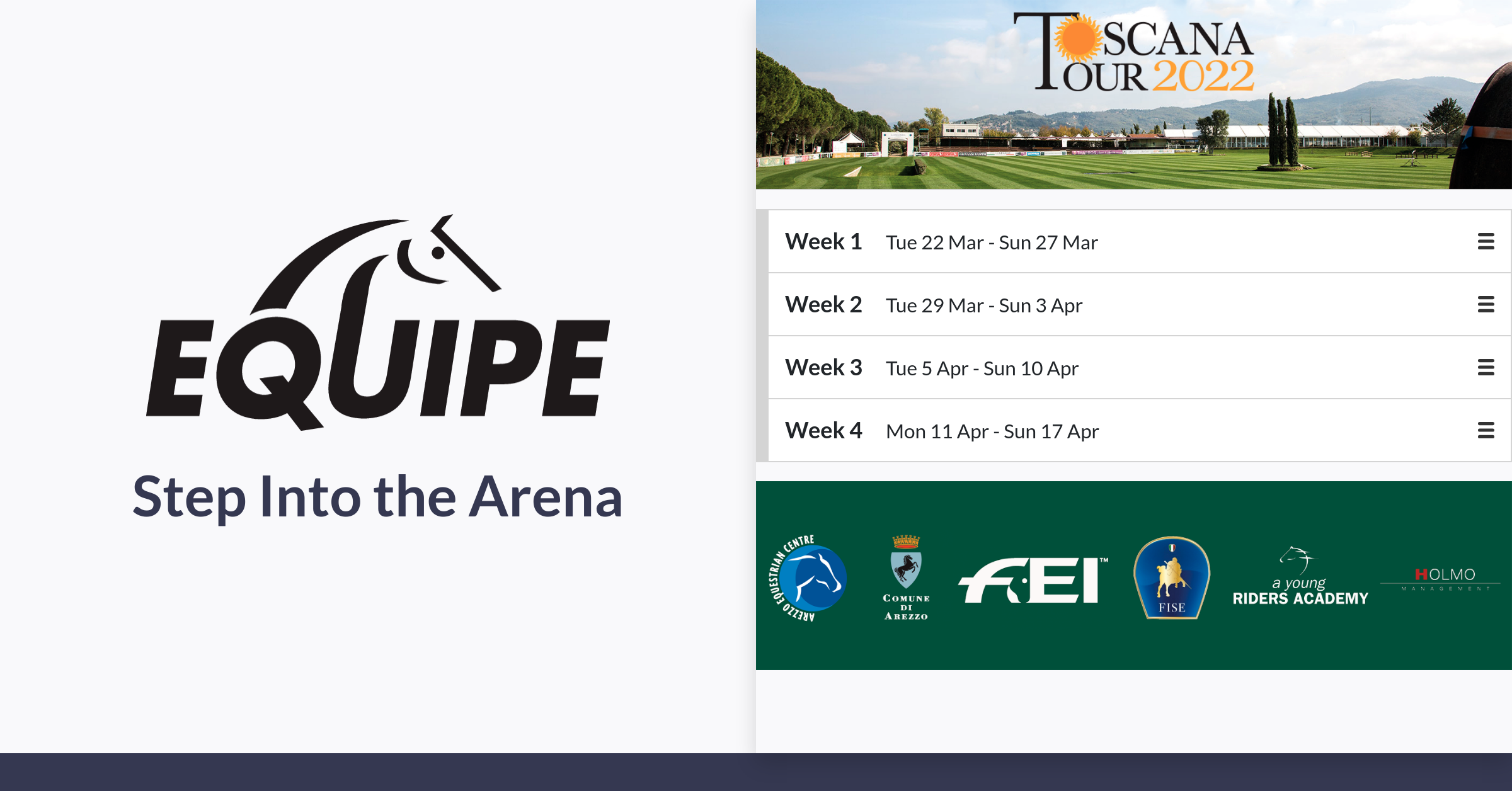 Toscana Tour 2022 Arezzo Equestrian Centre